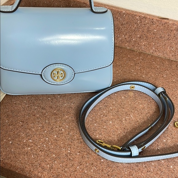 Tory Burch Blue Mini Bag with Gold Hardware - Picture 7 of 7
